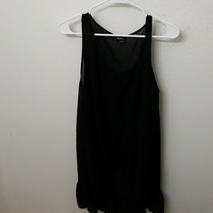Black Hi-low tank top